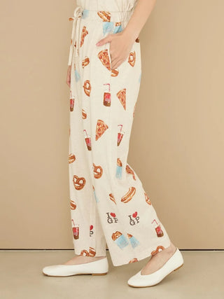 NY Food Printed Long Pants