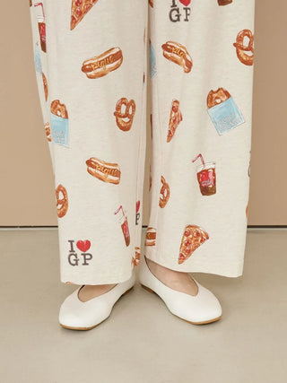 NY Food Printed Long Pants