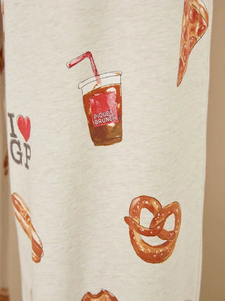 NY Food Printed Long Pants