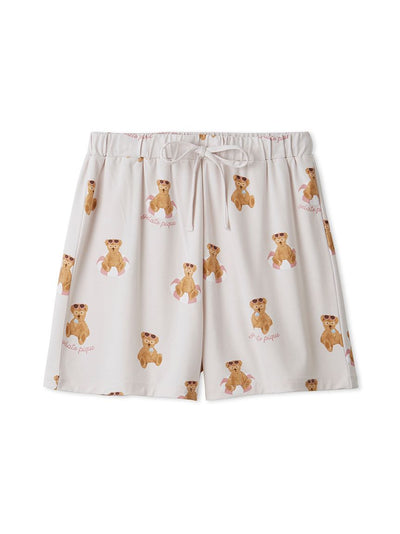 Cool-to-touch Summer Bear Shorts gelato pique