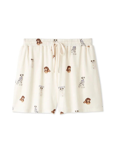 Cool-to-touch Fashionable Cats & Dogs Shorts gelato pique
