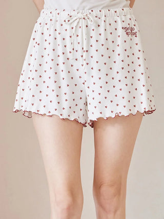Tuck Stitch Heart Shorts