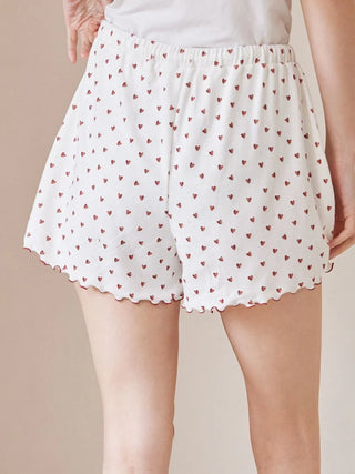Tuck Stitch Heart Shorts