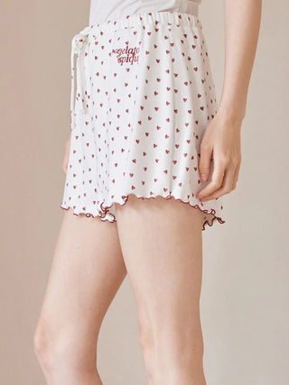 Tuck Stitch Heart Shorts