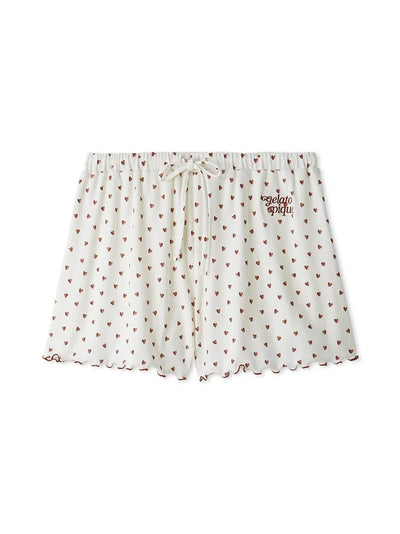 Tuck Stitch Heart Shorts gelato pique
