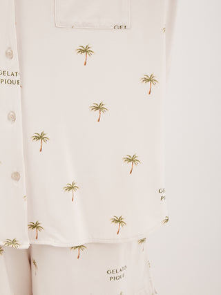 Motif Short Sleeve Lounge Shirt - Gelato Pique