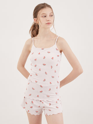 Fruits motif Camisole Top With Built In Bra