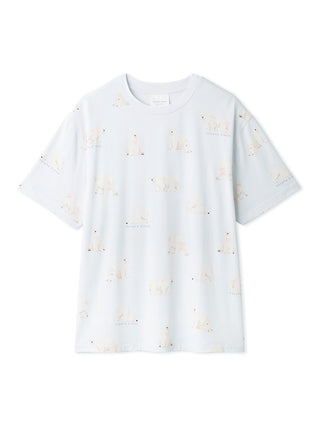 Polar Bear Pattern Cool Lounge T-shirt - Gelato Pique