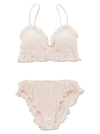 Pleated Chiffon Bra and Panties - Gelato Pique