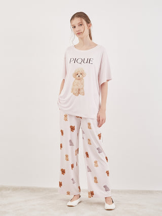 Toy Poodle Pattern T-shirt - Gelato Pique