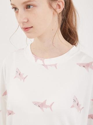 Shark pattern T-shirt - Gelato Pique