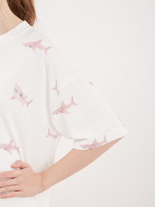 Shark pattern T-shirt - Gelato Pique