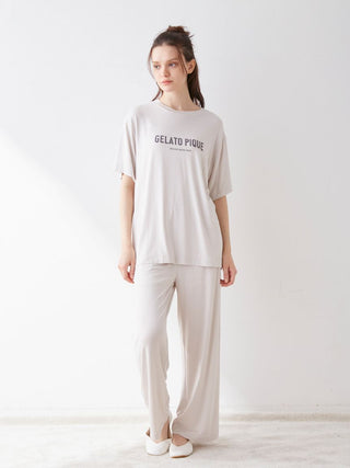 Rayon logo Lounge Oversized T Shirt Women by Gelato Pique USA