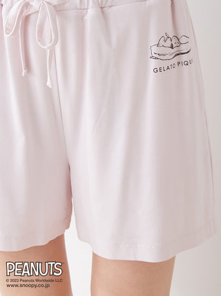 PEANUTS One-Point Shirt & Shorts Loungewear Set