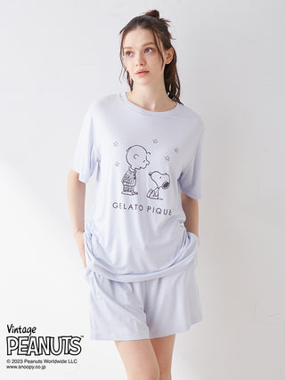 PEANUTS One-Point Shirt & Shorts Loungewear Set