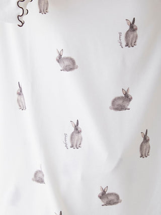 Bunny Pattern Pullover in Off White, Women's Loungewear Hoodies & Sweatshirts Zip-ups & Pullovers at Gelato Pique USA