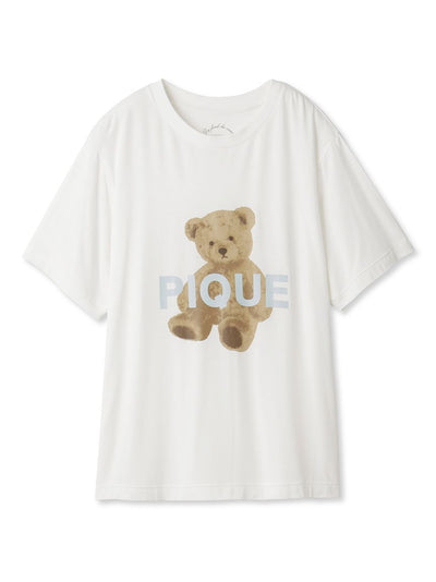 PIQUE Bear Motif Oversized Lounge T-Shirt gelato pique