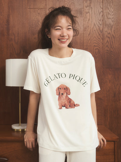DOG Print T-Shirt gelato pique