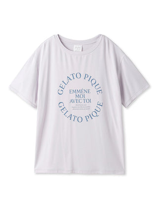 Travel Rayon Logo Lounge T-shirt in lavender, Women's Loungewear Tops, T-shirt , Tank Top at Gelato Pique USA.