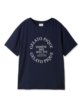 Travel Rayon Logo Lounge T-shirt in navy, Women's Loungewear Tops, T-shirt , Tank Top at Gelato Pique USA.