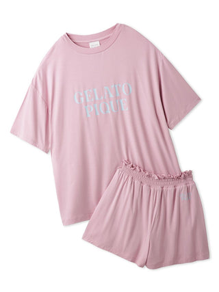 Colorful Rayon Shorts and Top Loungewear Set in PINK, Women's Loungewear Set at Gelato Pique USA.