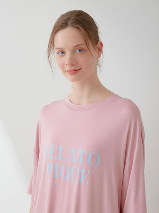 Colorful Rayon Shorts and Top Loungewear Set in PINK, Women's Loungewear Set at Gelato Pique USA.