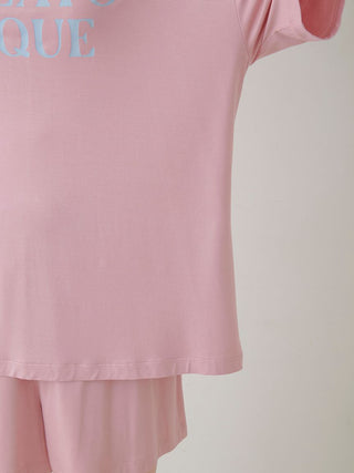 Colorful Rayon Shorts and Top Loungewear Set in PINK, Women's Loungewear Set at Gelato Pique USA.