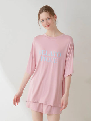 Colorful Rayon Shorts and Top Loungewear Set in PINK, Women's Loungewear Set at Gelato Pique USA.