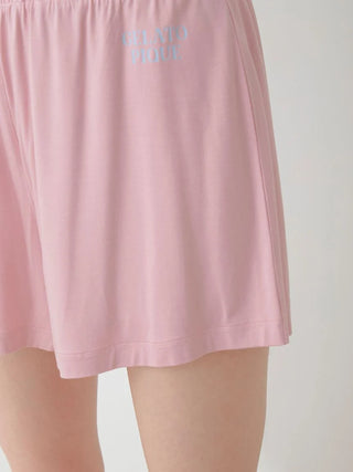 Colorful Rayon Shorts and Top Loungewear Set in PINK, Women's Loungewear Set at Gelato Pique USA.