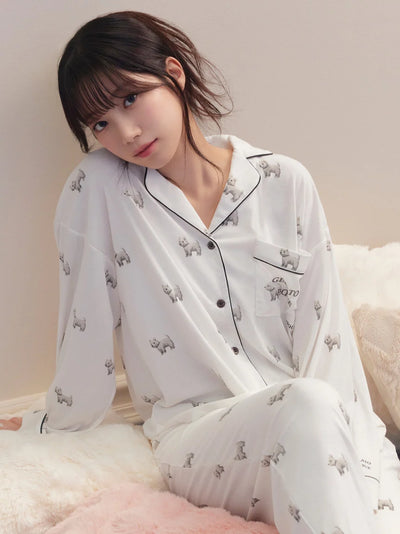 Westie Pajama Sleep Shirt gelato pique