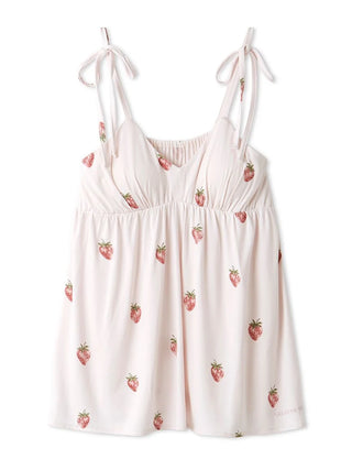 Strawberry Pattern Cup-in Camisole in PINK, Women's Loungewear Camisole Tops at Gelato Pique USA.