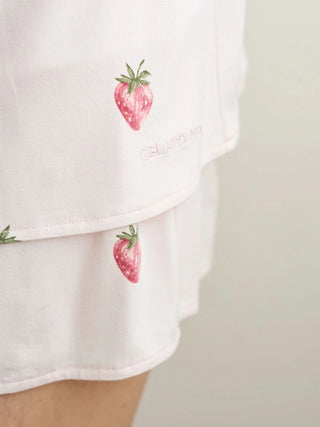 Strawberry Pattern Cup-in Camisole in PINK, Women's Loungewear Camisole Tops at Gelato Pique USA.