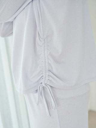 Rayon Long Sleeve T Shirt in BLUE, Women's Loungewear Shirt Sleepwear Shirt, Lounge Set at Gelato Pique USA.