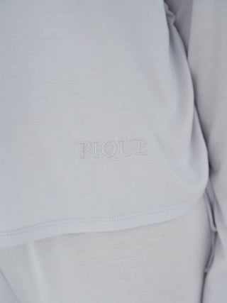 Rayon Long Sleeve T Shirt in BLUE, Women's Loungewear Shirt Sleepwear Shirt, Lounge Set at Gelato Pique USA.