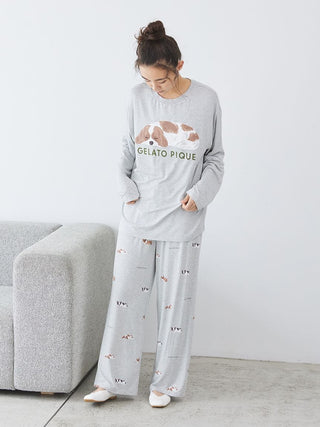 SLEEPING DOG Embroidery Long Sleeve T-Shirt