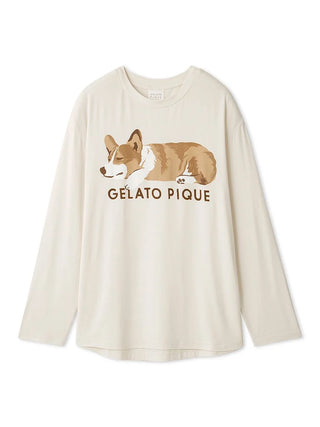 SLEEPING DOG Embroidery Long Sleeve T-Shirt