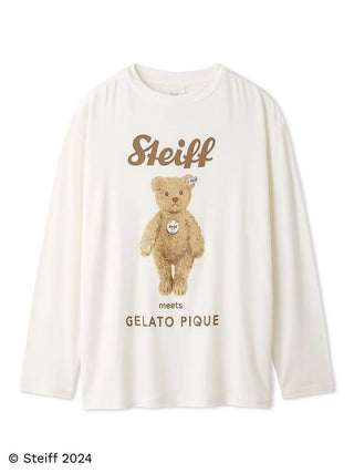 Steiff long-sleeve T-shirt with bear motif for casual comfort.