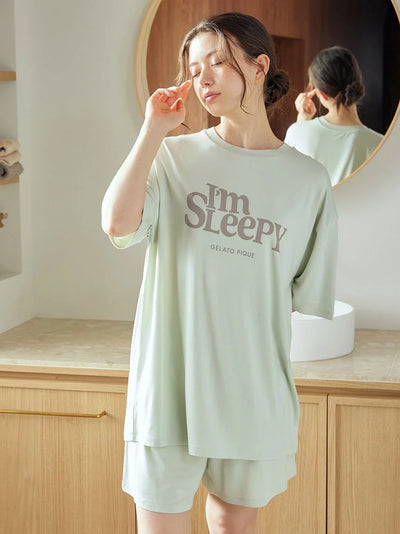 Colorful Rayon Oversize T-Shirt & Shorts Loungewear Set gelato pique