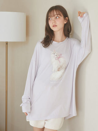 Cat One-Point Long Sleeve T-shirt