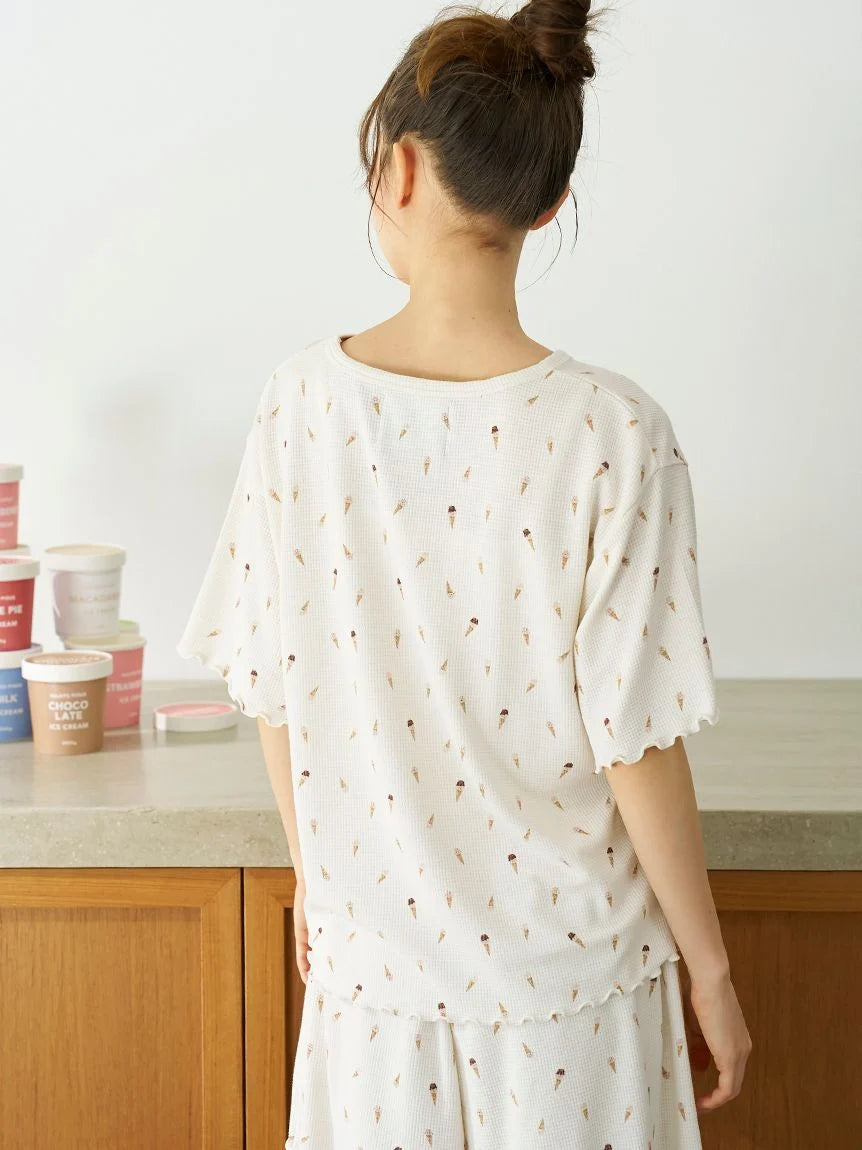Ice Cream Waffle Pullover