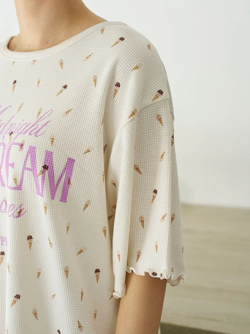 Ice Cream Waffle Pullover