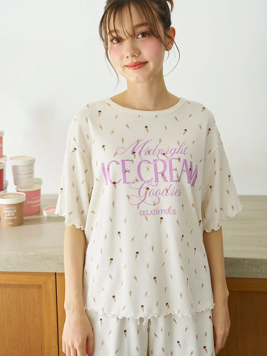 Ice Cream Waffle Pullover