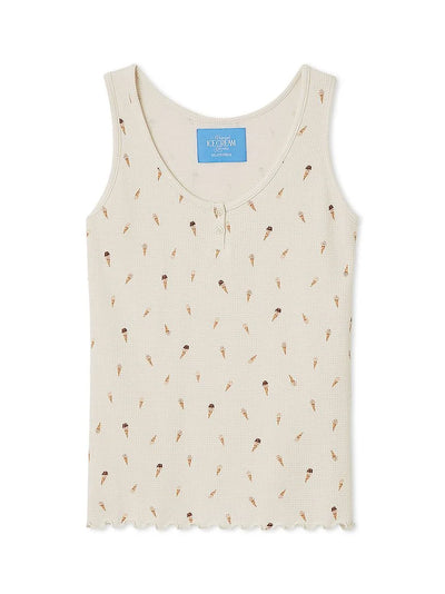 Ice Cream Waffle Tank Top gelato pique