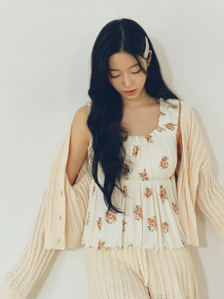 Summer Floral Frill Tank Top