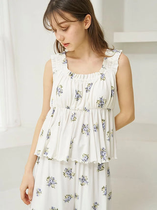 Summer Floral Frill Tank Top