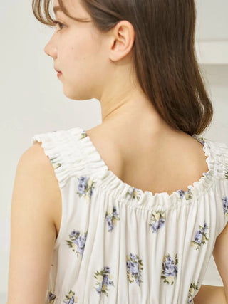 Summer Floral Frill Tank Top