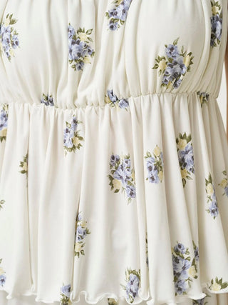 Summer Floral Frill Tank Top