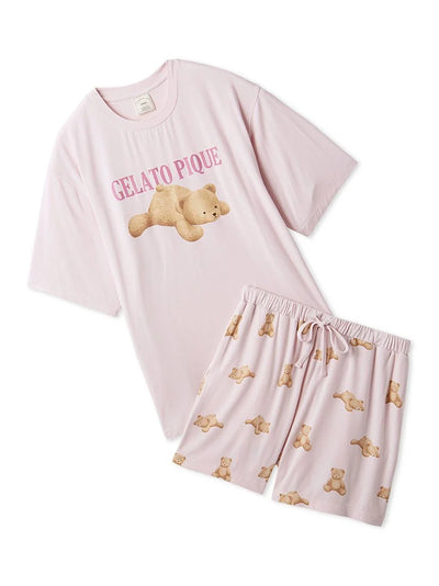 COOL Bear One-point T-shirt & Shorts Set gelato pique