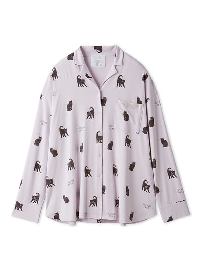 [HALLOWEEN] CAT Allover Print Shirt gelato pique