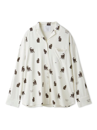 [HALLOWEEN] CAT Allover Print Shirt gelato pique